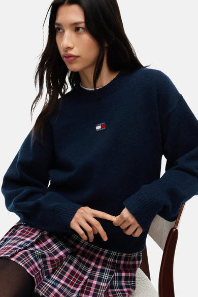 Trui met ronde hals blauw - TOMMY JEANS