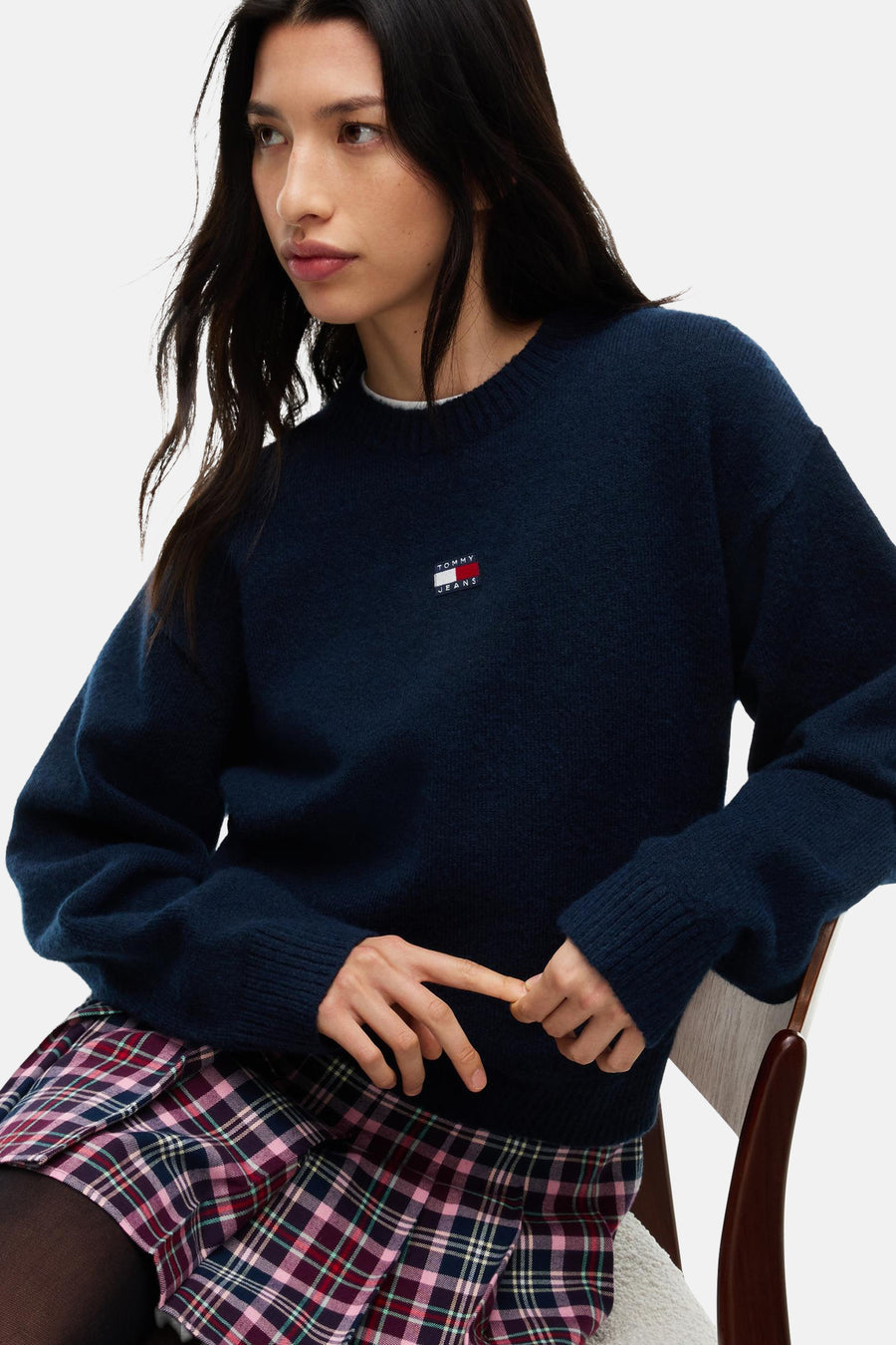 Trui met ronde hals blauw - TOMMY JEANS