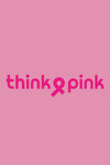 Message de sensibilisation rose « think pink » de POINTCARRE, avec un ruban de sensibilisation au cancer du sein intégré.
