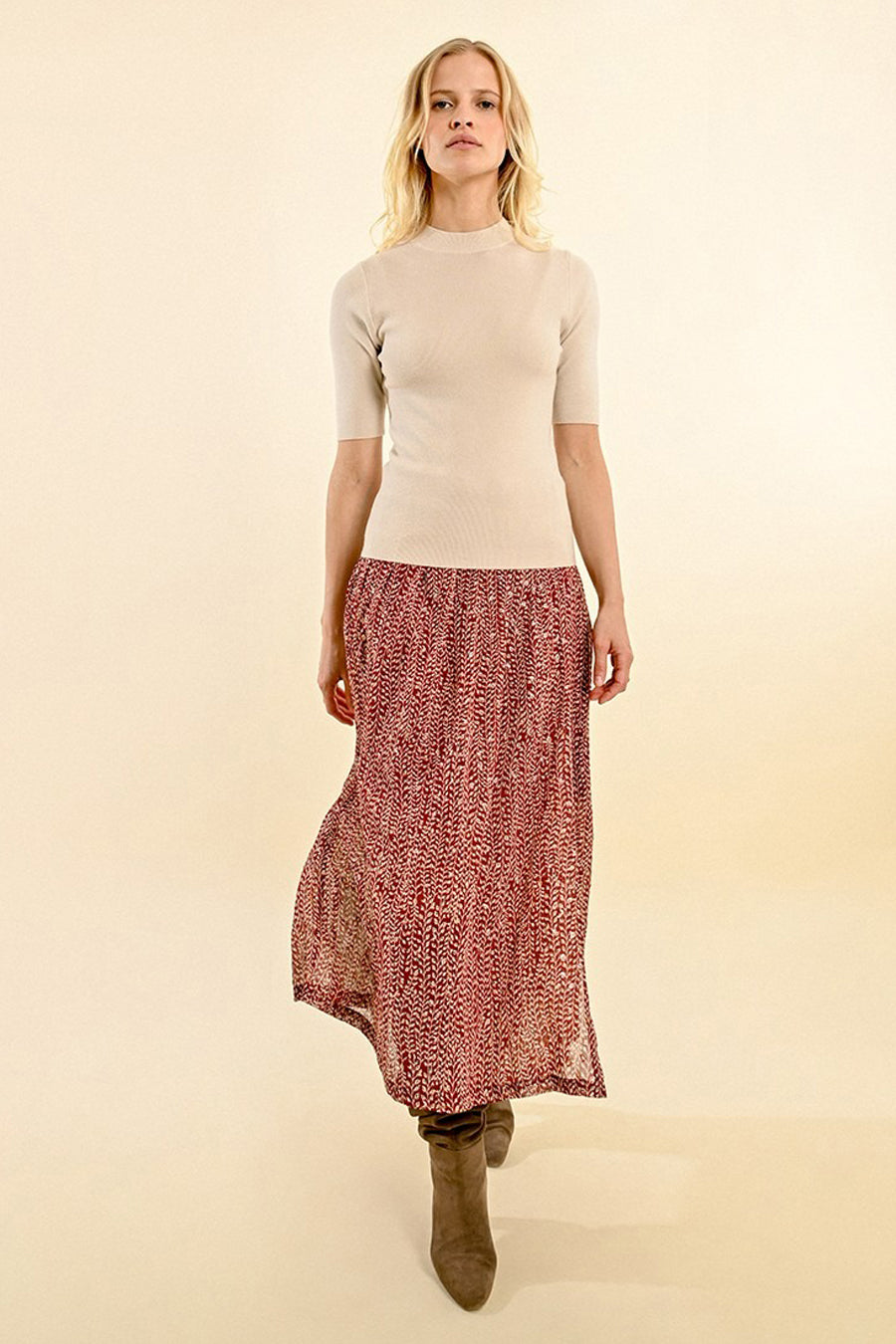 Pull col montant Beige - Molly Bracken