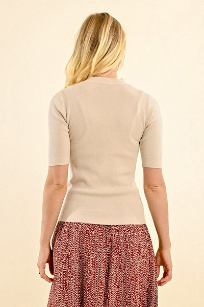 Pull col montant Beige - Molly Bracken