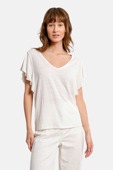 T-shirt met korte mouwen - ecru