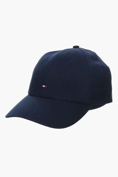 Casquette bleue de TOMMY JEANS, avec le logo sur le devant et une visière incurvée.