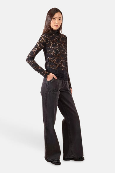 T-shirt met lange mouwen - zwart