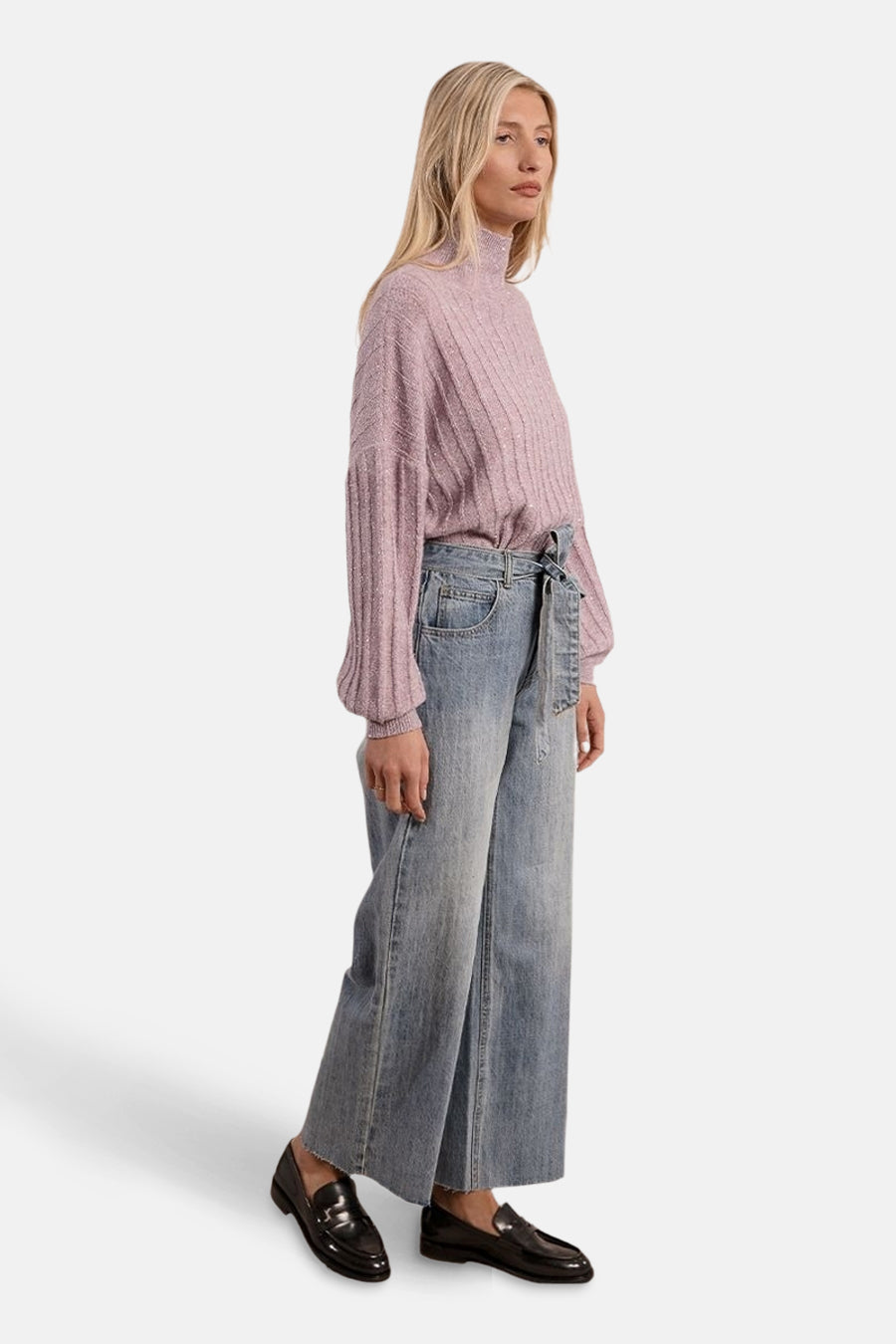 Jeans wide mid blue denim - Molly Bracken