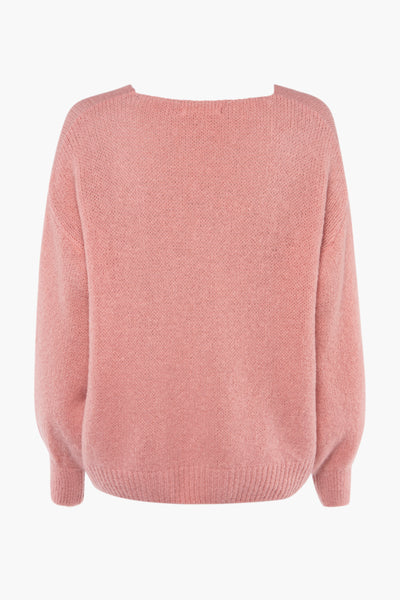 Pull col V Rose - AMELIE ET AMELIE