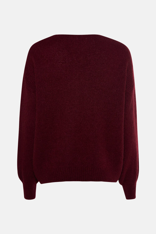 Trui met V-hals rood - AMELIE ET AMELIE