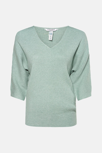 Pull col V Vert - ZABAIONE