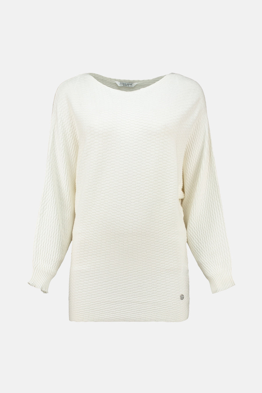Pull met ronde hals - wit