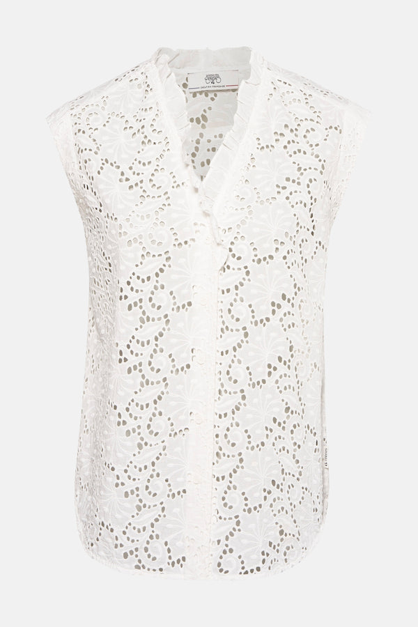 Blouse (zonder mouwen) Wit - Le Temps des Cerises