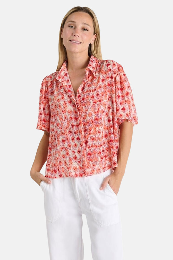Blouse (korte mouwen) Multicolor - Le Temps des Cerises