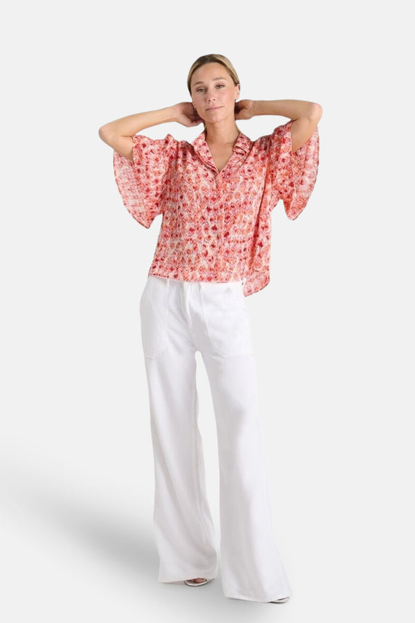 Blouse (korte mouwen) Multicolor - Le Temps des Cerises
