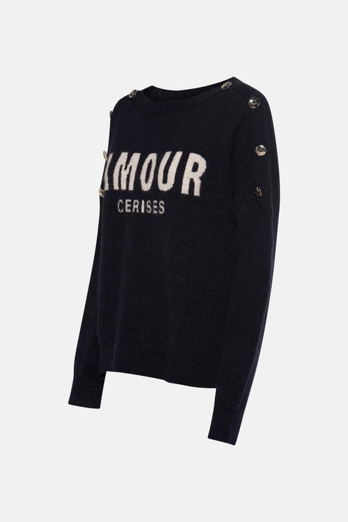 Pull met ronde hals - Donkerblauw