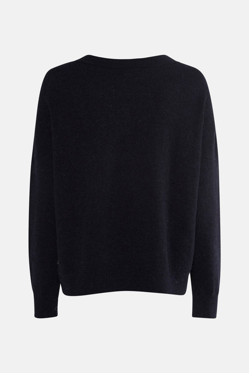 Pull met ronde hals - Donkerblauw