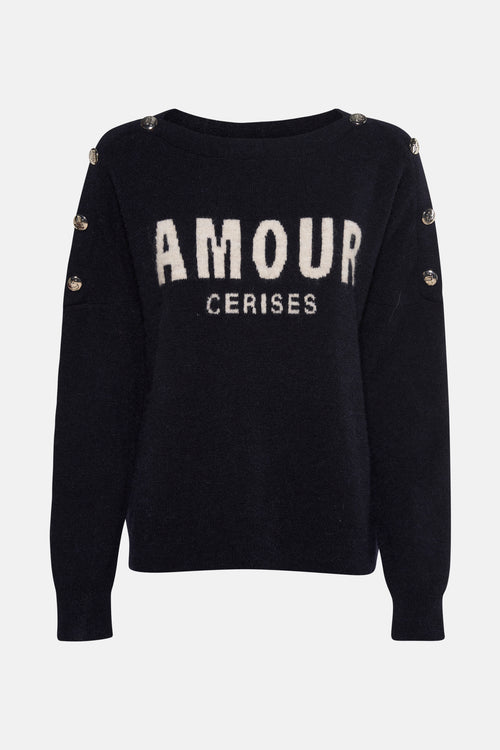 Pull met ronde hals - Donkerblauw