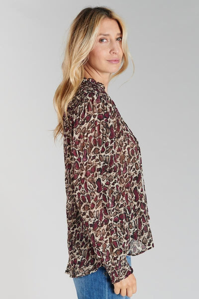 Blouse (lange mouwen) Bordeaux - Le Temps des Cerises
