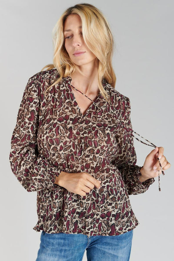Blouse (lange mouwen) Bordeaux - Le Temps des Cerises