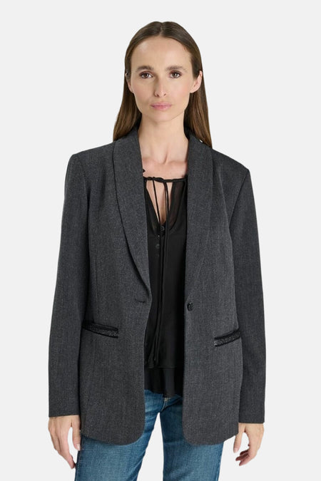 Dames tops blazer kostuum grijs - Le Temps des Cerises