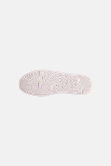 Witte basketzool van Tommy Jeans met getextureerd geometrisch patroon.