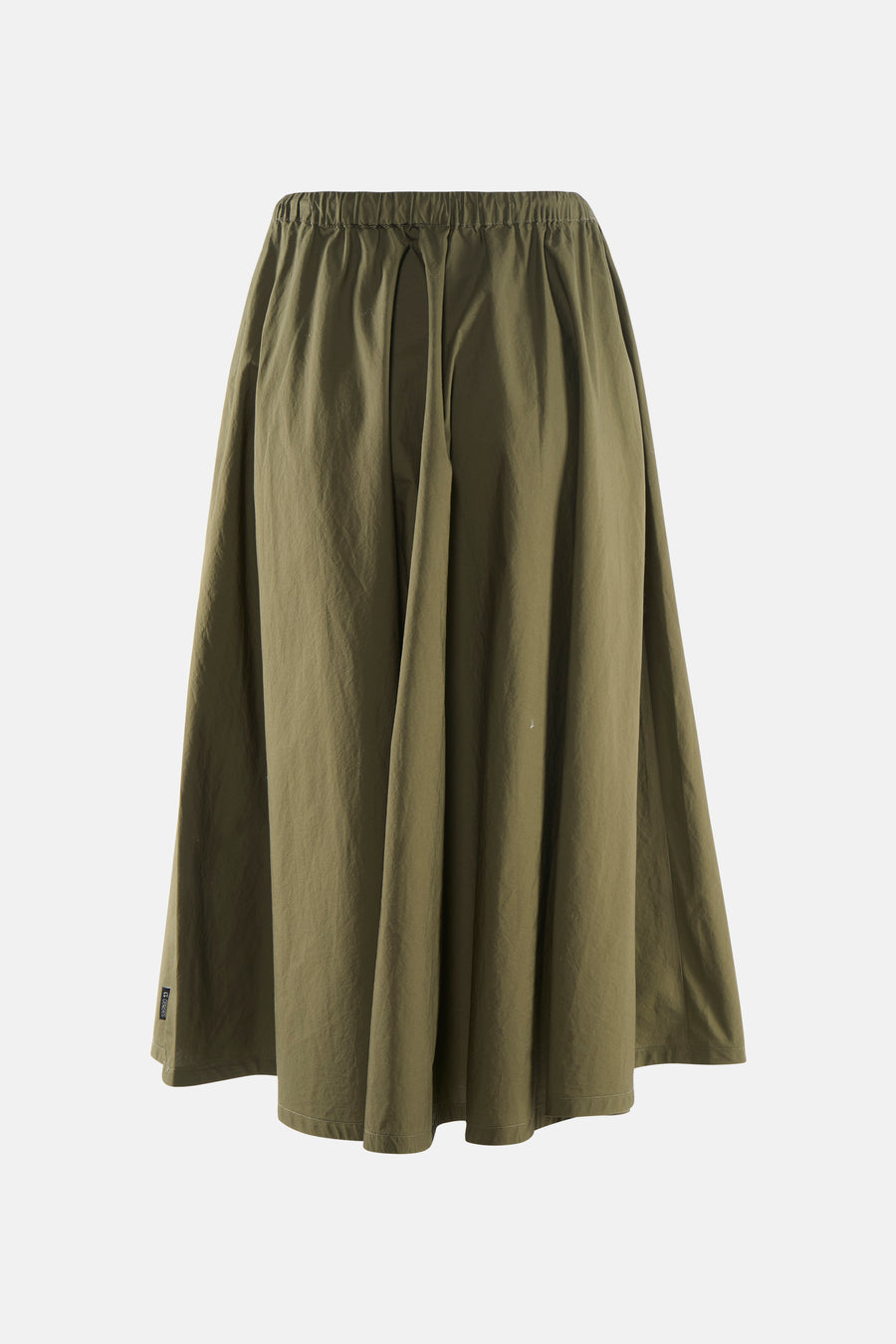 Jupe kaki 3/4 de Le Temps des Cerises, coupe ample et élastique à la taille.