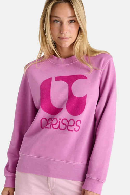 Sweat col rond Rose - Le Temps des Cerises