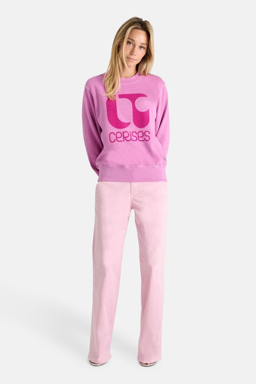 Sweat col rond Rose - Le Temps des Cerises