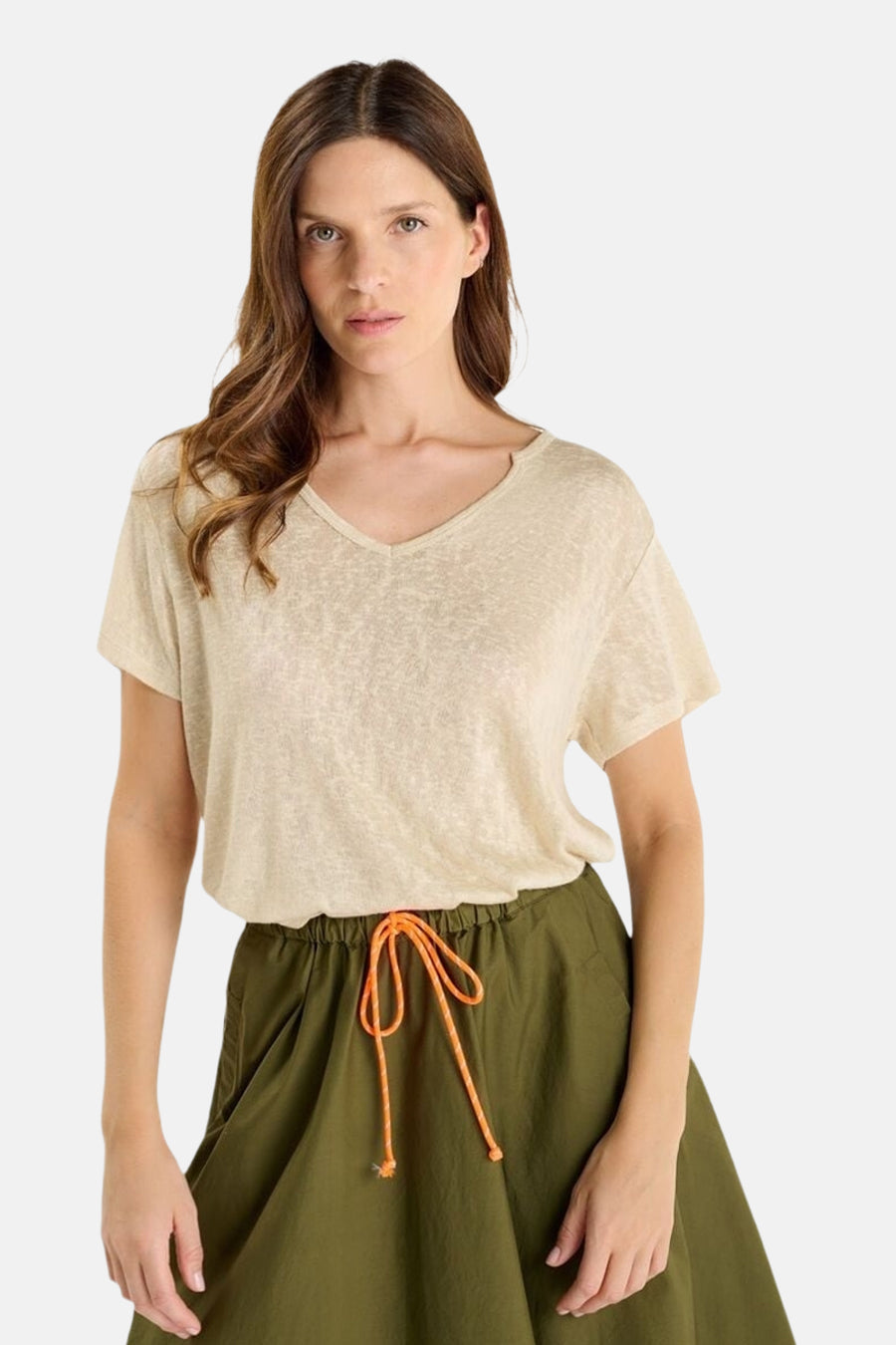 T-shirt met korte mouwen - beige