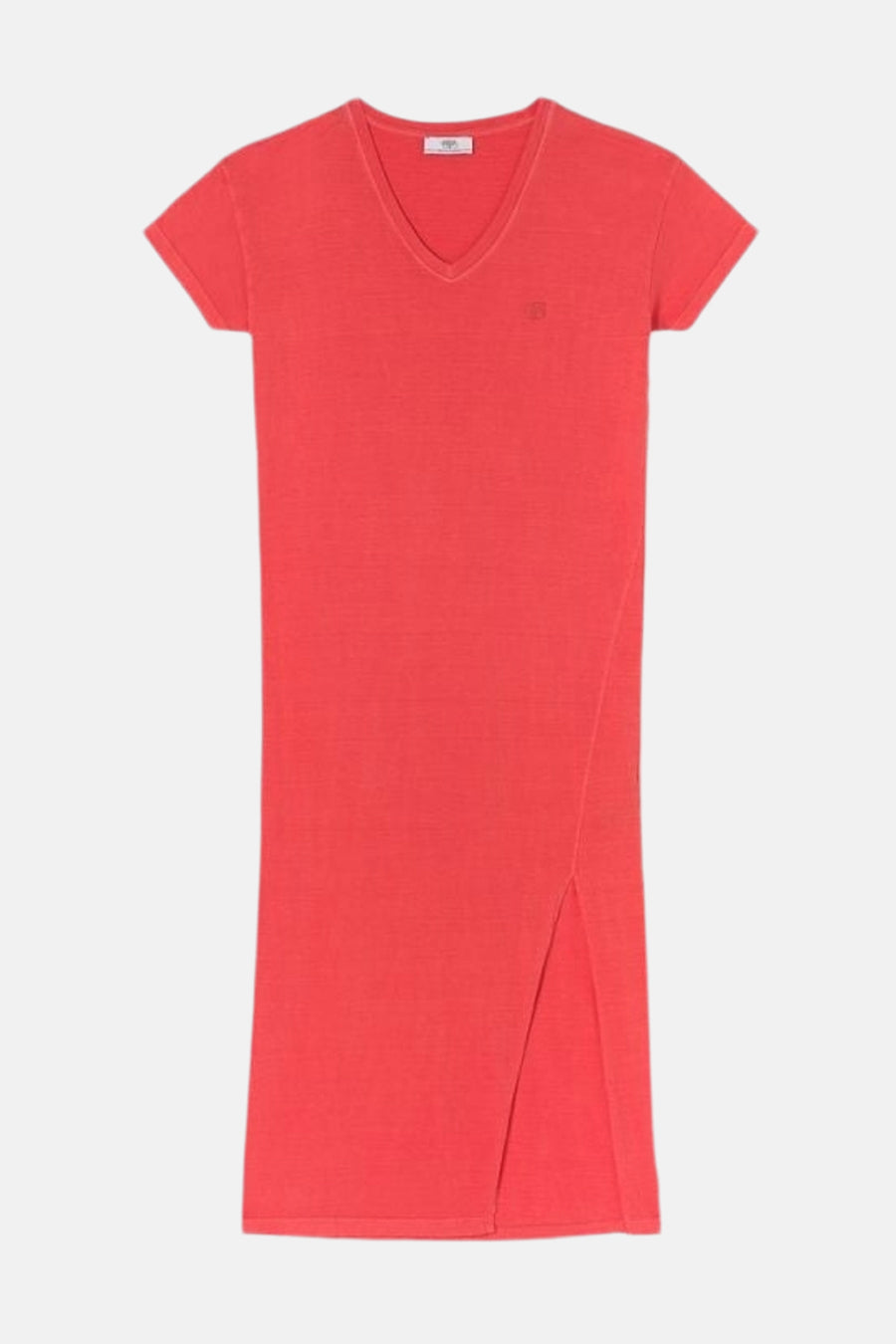 Robe à manches courtes corail Le Temps des Cerises PointCarré