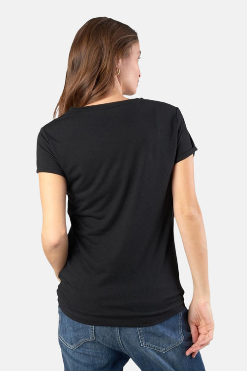 T-shirt (manches courtes) Noir - Le Temps des Cerises