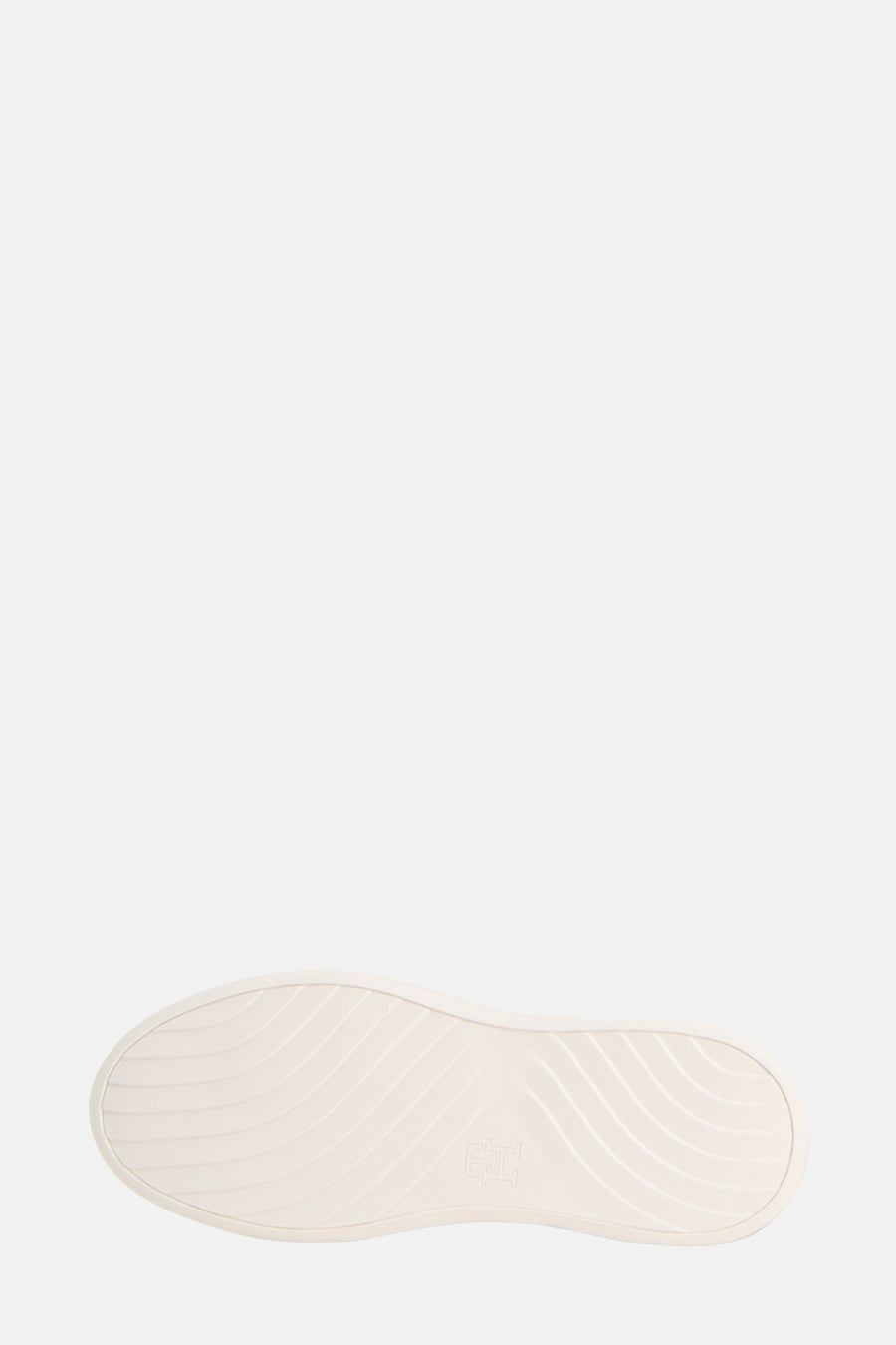 Semelle de baskets blanche de Tommy Jeans, avec motif texturé ondulé.