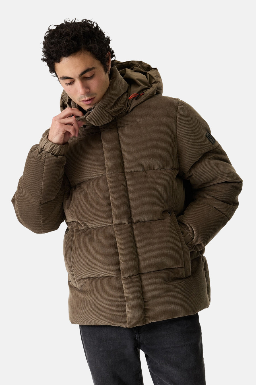 Heren tops jas parka taupe - GARCIA
