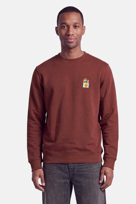 Sweater O-hals - oranje
