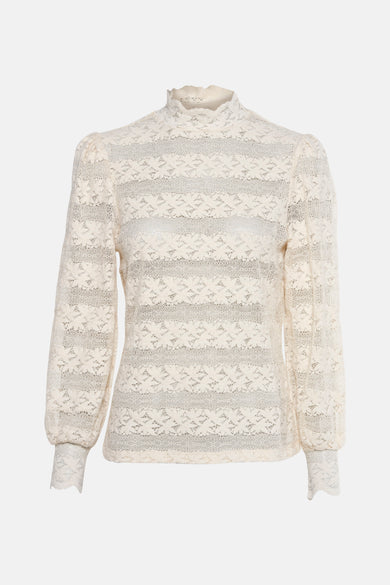 Blouse met lange mouwen - ecru