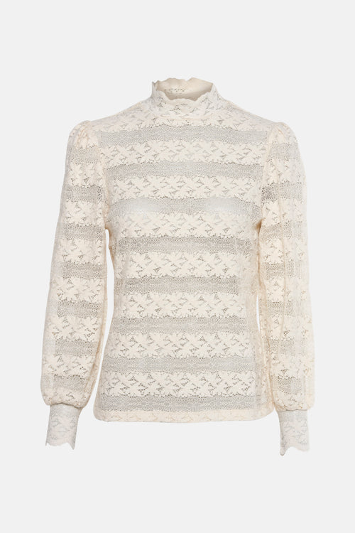 Blouse met lange mouwen - ecru