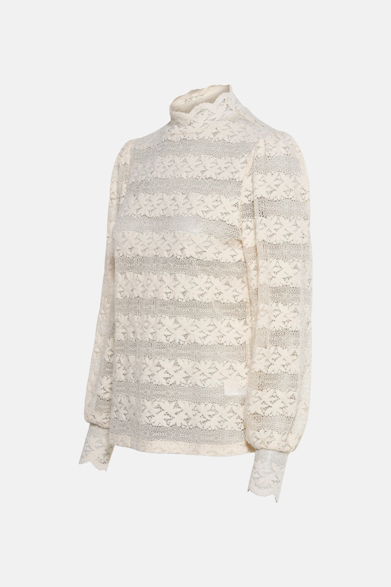 Blouse met lange mouwen - ecru