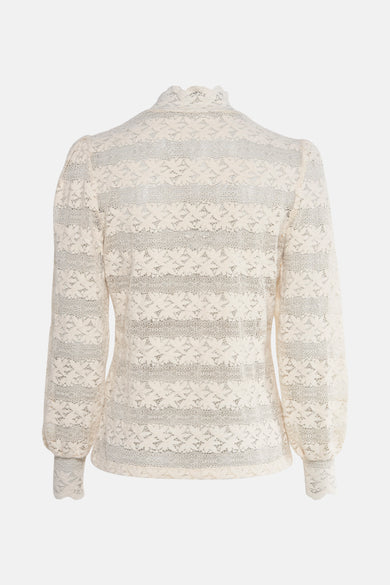 Blouse met lange mouwen - ecru