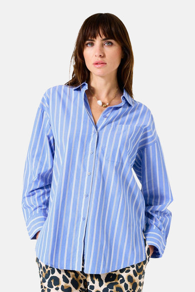 Chemise à manches longues - bleu