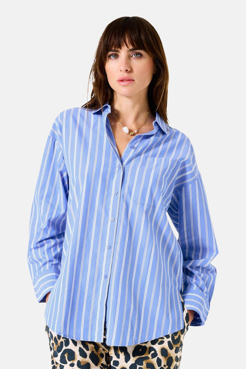 Chemise à manches longues - bleu