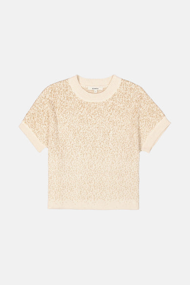 Pull met ronde hals - beige