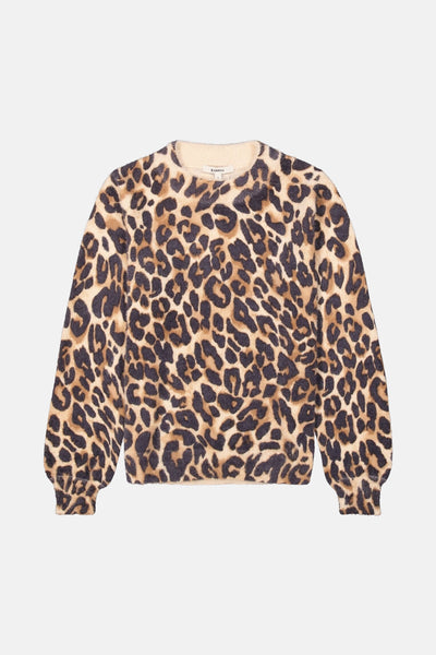 Pull à col rond en maille à motif léopard par Garcia.