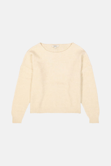 Pull met ronde hals - ecru