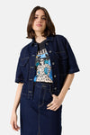 Chemise à manches courtes - dark blue denim