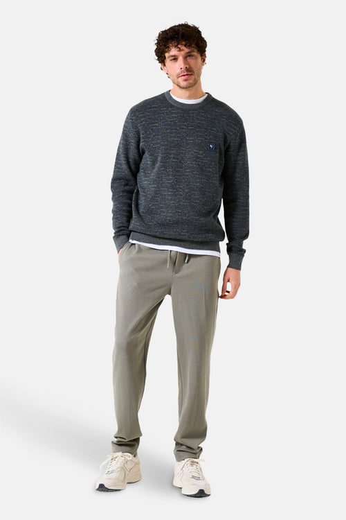 Pull met ronde hals - blauw