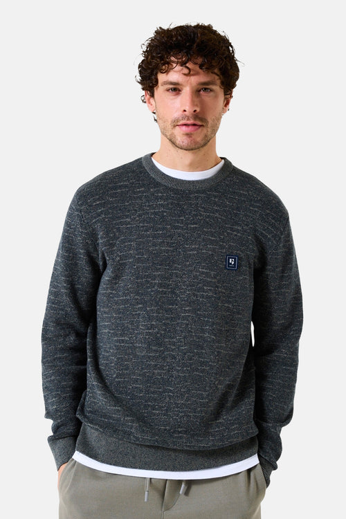 Pull met ronde hals - blauw