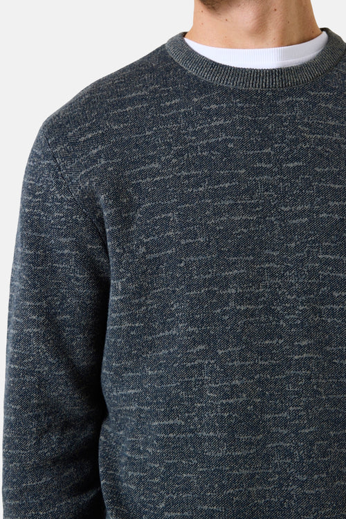 Pull met ronde hals - blauw