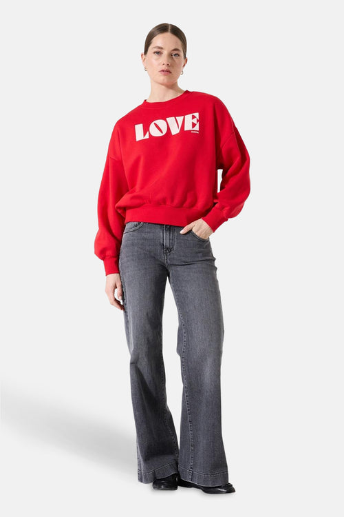 Sweat col rond rouge - GARCIA