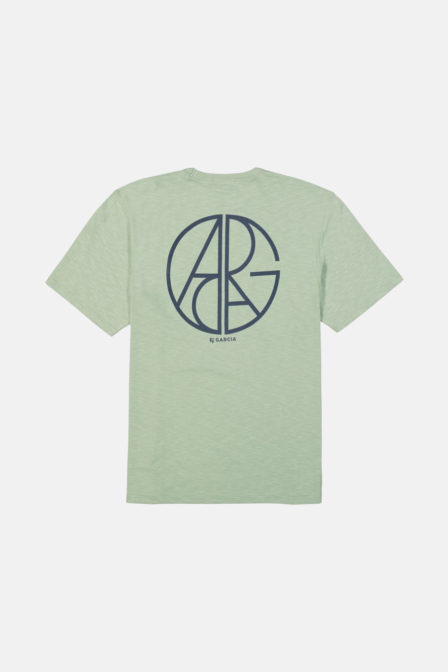 Groen T-shirt met korte mouwen van GARCIA, met een groot logo op de rug.