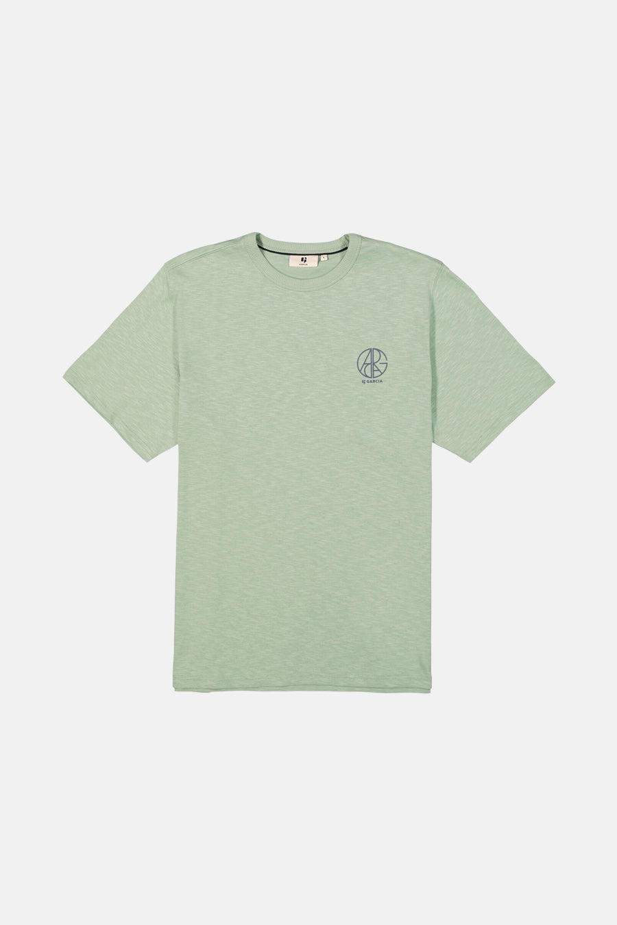Groen T-shirt met korte mouwen van Garcia, met een klein logo op de borst.