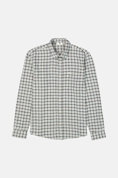 Chemise à manches longues multicolore de GARCIA, à motif carreaux et boutons apparents.
