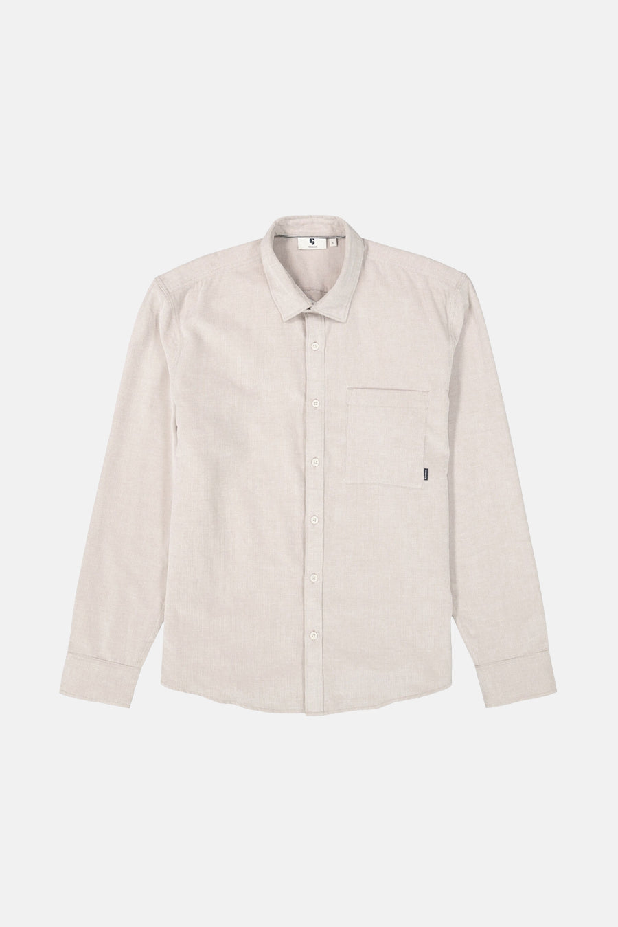 Beige overhemd met lange mouwen van GARCIA, met een enkele borstzak en bijpassende knopen.